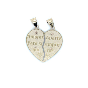 14K Gold Our Lady of Guadalupe Breakable Heart Pendant