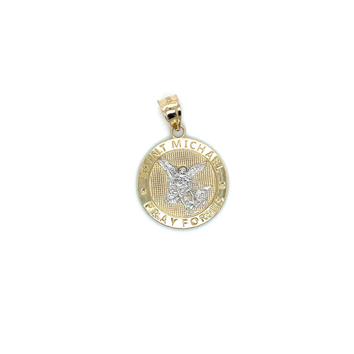 14K Gold Saint Michael Pendant