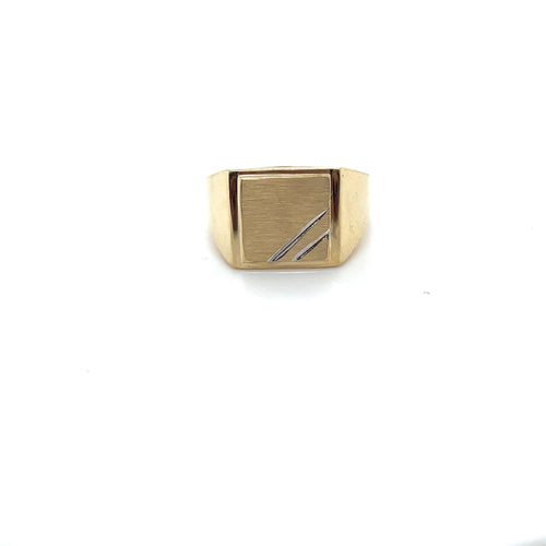 14k Gold Square Ring