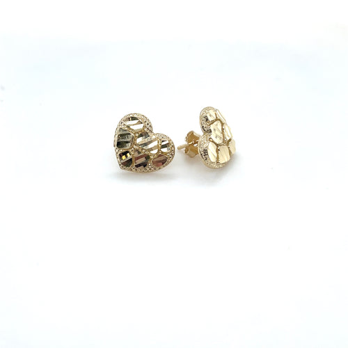 10k Gold Nuggets Earrings
