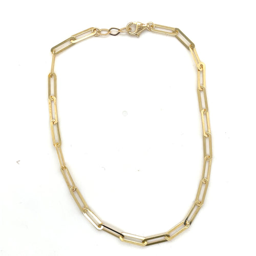 14k Gold Staple Bracelet