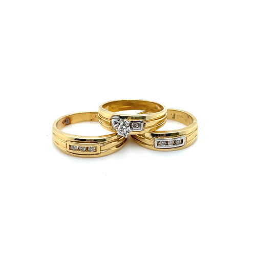 14K Gold Wedding Ring Set