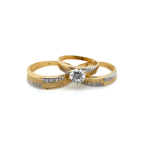 14K Gold Wedding Ring Set