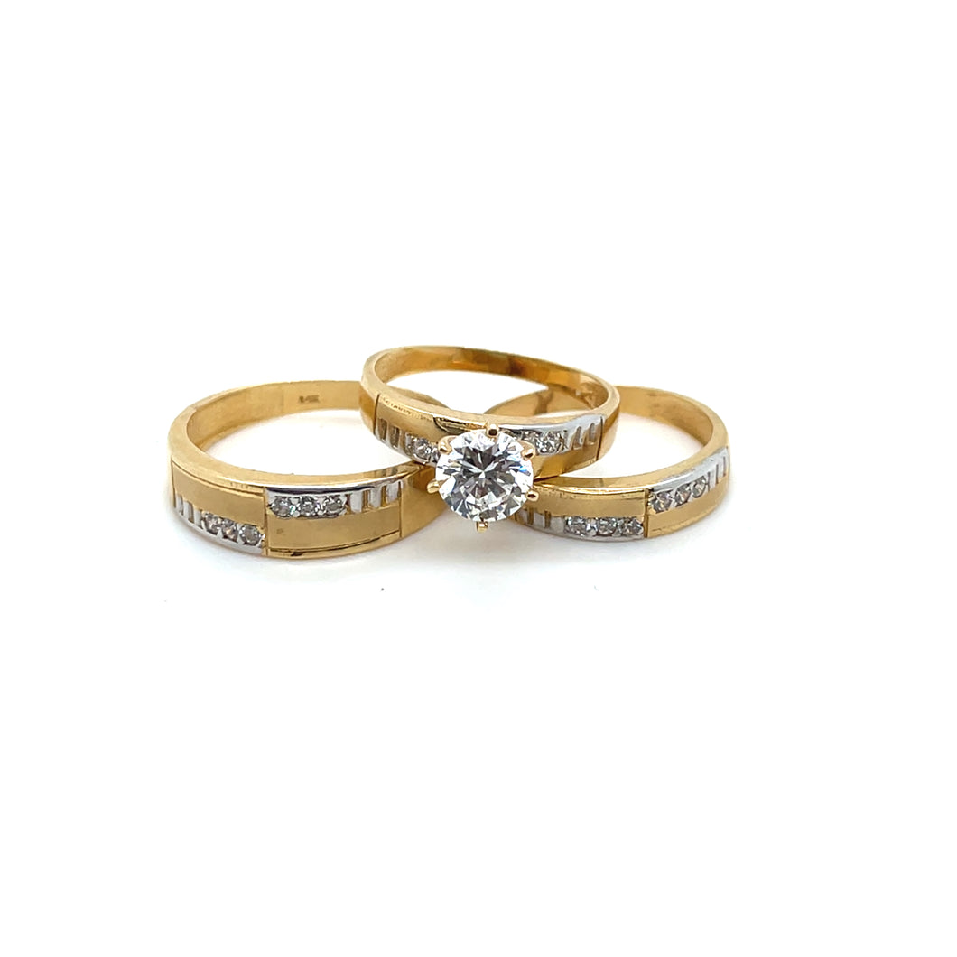 14K Gold Wedding Ring Set