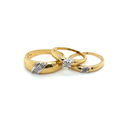 14K Gold Wedding Ring Set