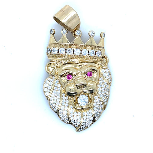 14k Gold Lion Pendant