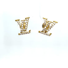Load image into Gallery viewer, 10k Gold LV Earrings