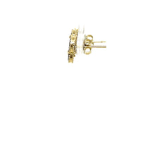 Load image into Gallery viewer, 10k Gold Black Clover Earrings