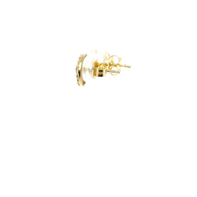 Load image into Gallery viewer, 10k Gold Black CC Earrings