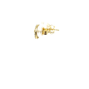 10k Gold Black CC Earrings