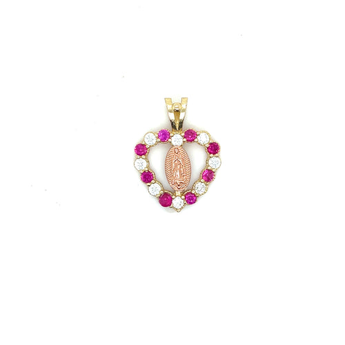 14k Gold Our Lady of Guadalupe Pendant
