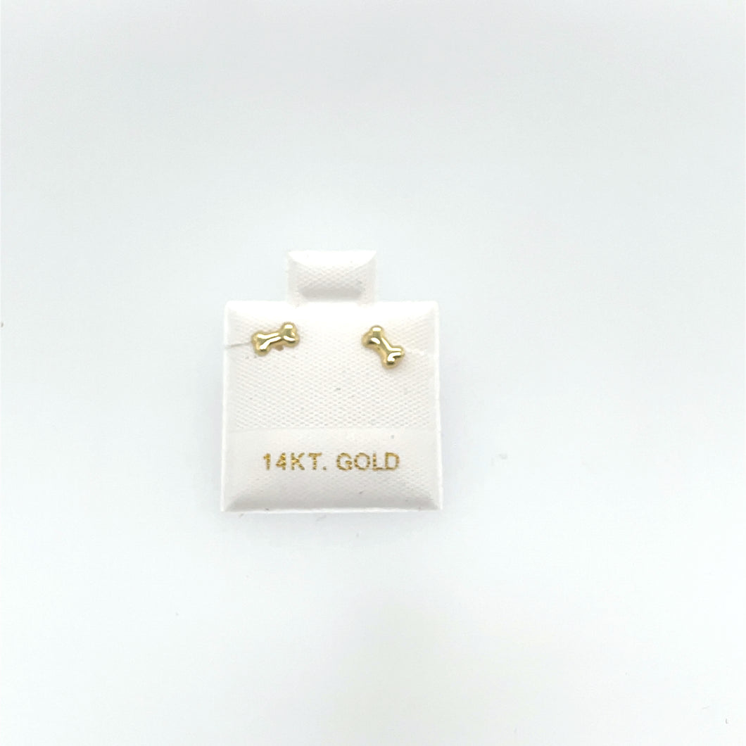 14k Gold Bone Studs