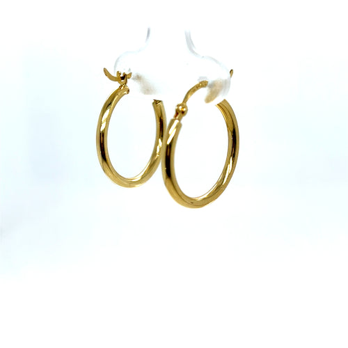 10k Gold Round Hoops