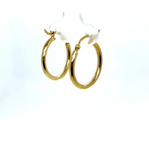 10k Gold Round Hoops