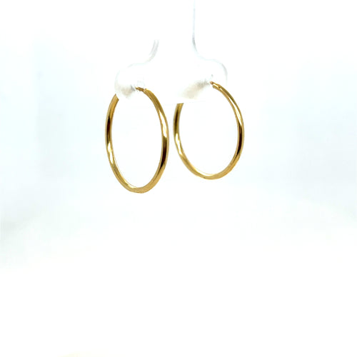14k Gold One Tone Hoops
