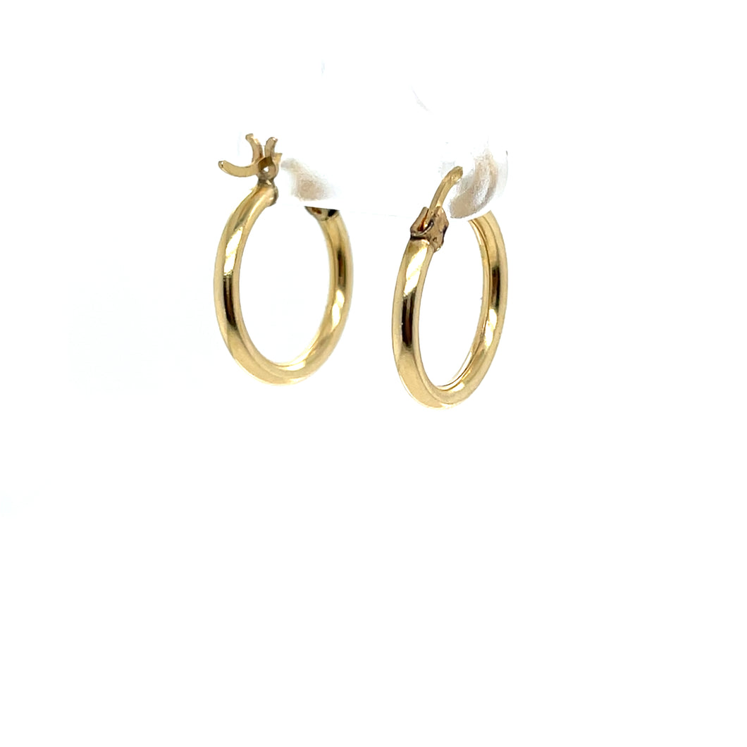10k Gold Round Hoops