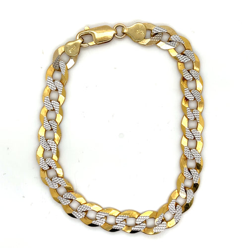 10K Gold Figaro Link Bracelet
