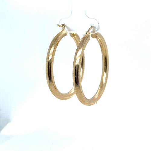 10k Gold Round Hoops