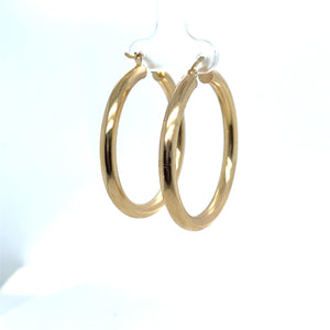 10k Gold Round Hoops