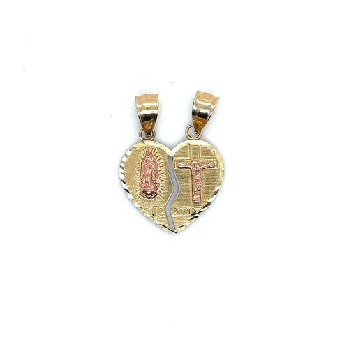 10k Gold Breakable Heart Pendant