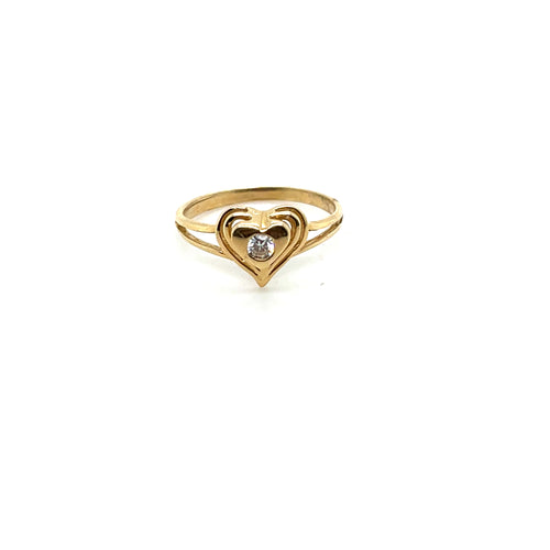 14k Gold Heart Ring