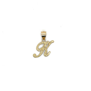 10k Gold Cursive Letter Pendant
