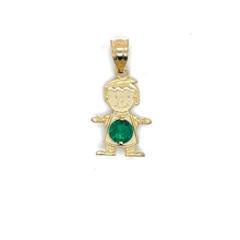 Load image into Gallery viewer, 10k Gold Boy Stone Pendant