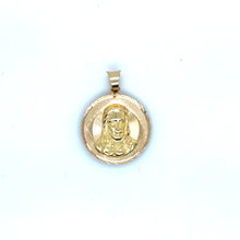 Load image into Gallery viewer, 10k Gold Our Lady of Guadalupe and Sacred Heart Double Sided Pendant
