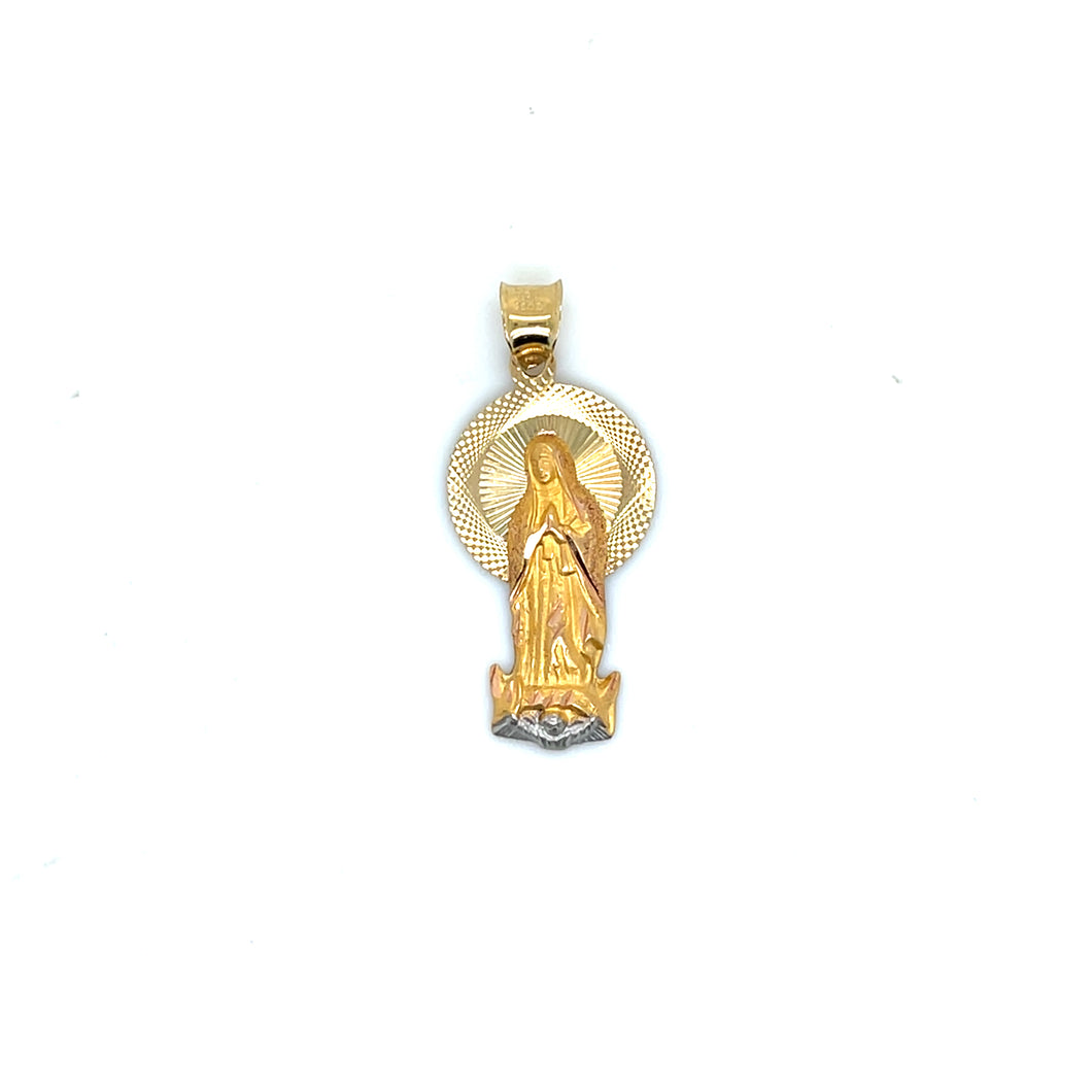 10k Gold Our Lady of Guadalupe Pendant