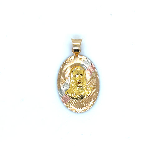 10k Gold Sacred Heart Pendant