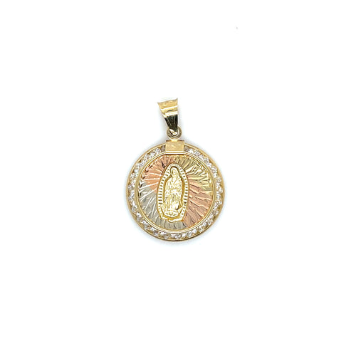 10k Gold Our Lady of Guadalupe Pendant