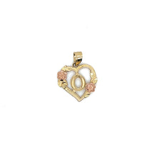 Load image into Gallery viewer, 10k Gold Heart Letter Pendant