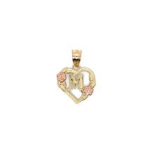 Load image into Gallery viewer, 10k Gold Heart Letter Pendant