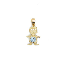 Load image into Gallery viewer, 10k Gold Boy Stone Pendant