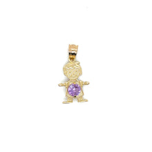 Load image into Gallery viewer, 10k Gold Boy Stone Pendant
