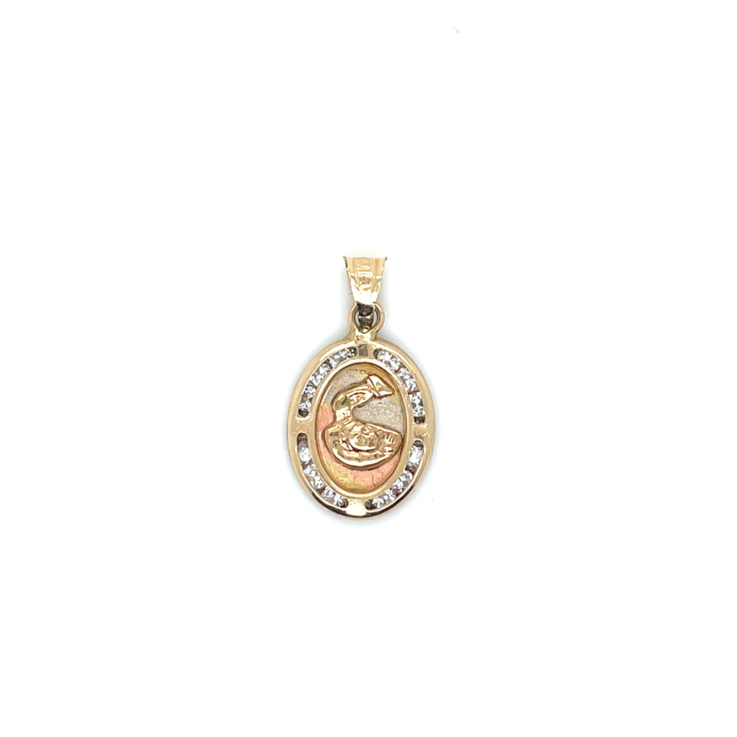 10k Gold Baptism Pendant