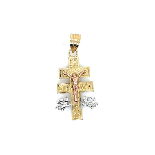 10k Gold Caravaca Cross Pendant