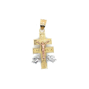 10k Gold Caravaca Cross Pendant