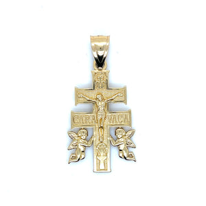 10k Gold Caravaca Cross Pendant