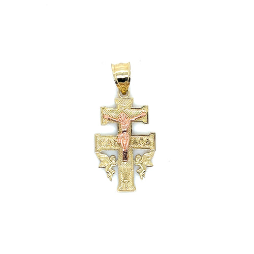 10k Gold Caravaca Cross Pendant