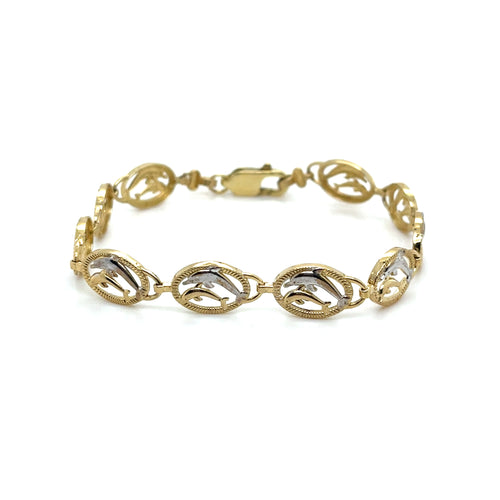 10K Gold Dolphin Bracelet