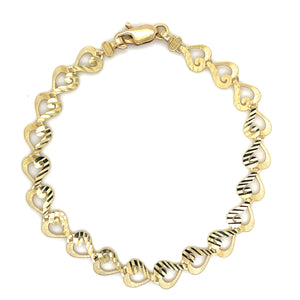 10K Gold Heart Bracelet