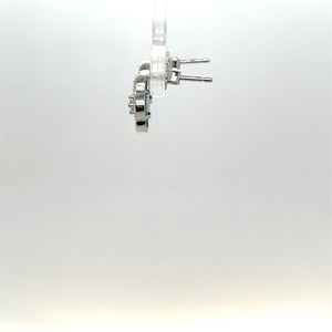 Sterling Silver Green VCA Earrings