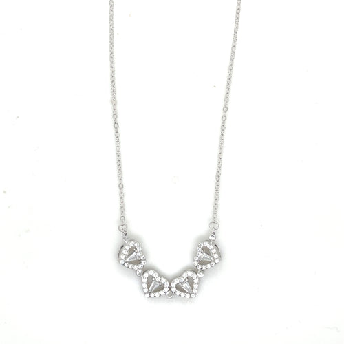 Sterling Silver White Flower VCA Necklace