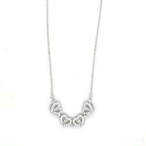 Sterling Silver White Flower VCA Necklace
