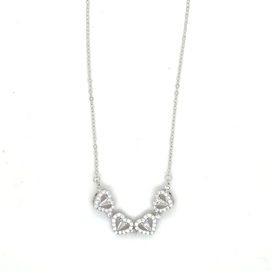 Sterling Silver White Flower VCA Necklace