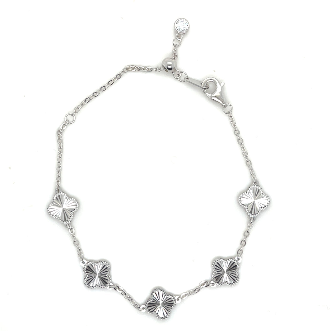 Sterling Silver White VCA Bracelet