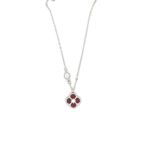 Sterling Silver Red VCA Necklace