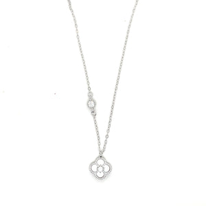 Sterling Silver White VCA Necklace