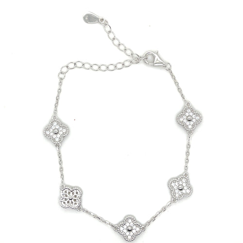 Sterling Silver White VCA Bracelet